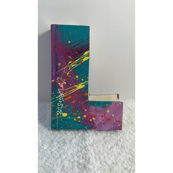 LEOMA LOVEGROVE Painted and Autographed Letter “L”Book. FL Artist One Of A Kind - Picture 1 of 5